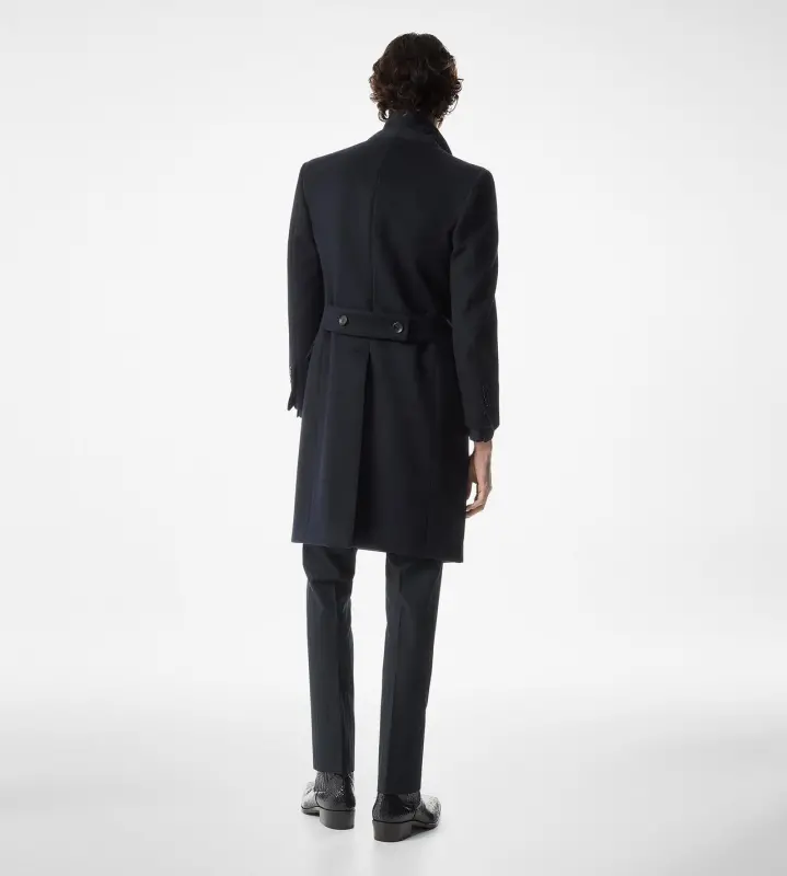 WOOL CASHMERE LIGHT TAILORED COAT NAVY online